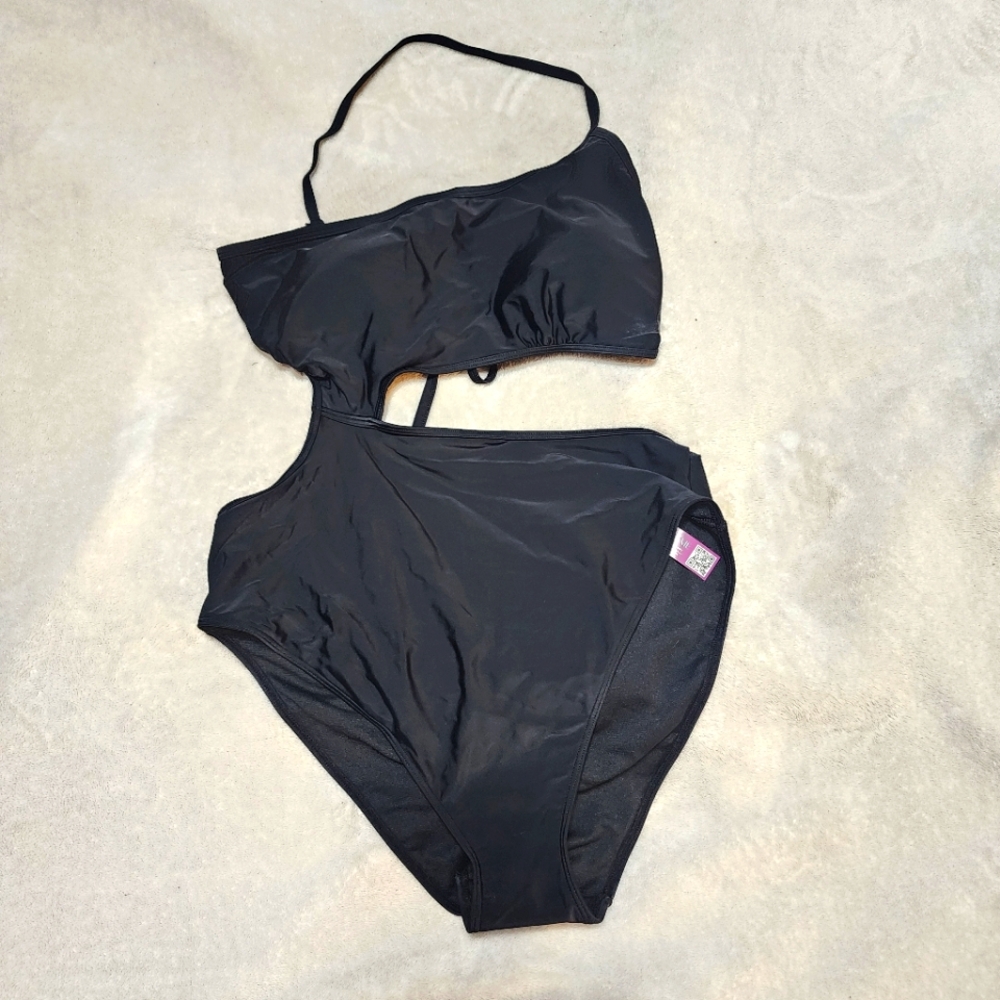 NWT Adore Me Dustin Monokini black one piece cut out bathing suit Sz XL - Picture 2 of 16